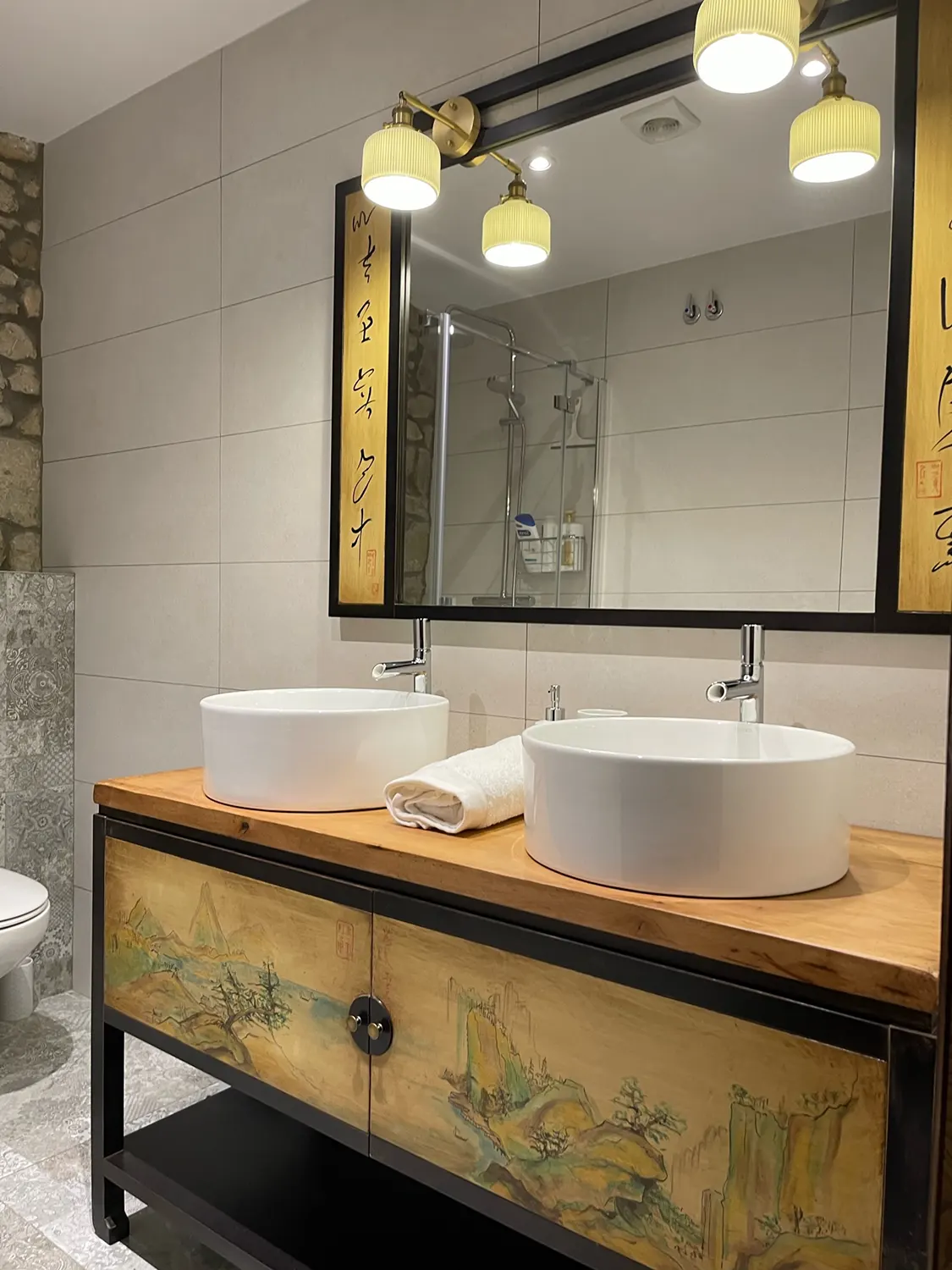 Lavabo decoración japonesa solana de mogro